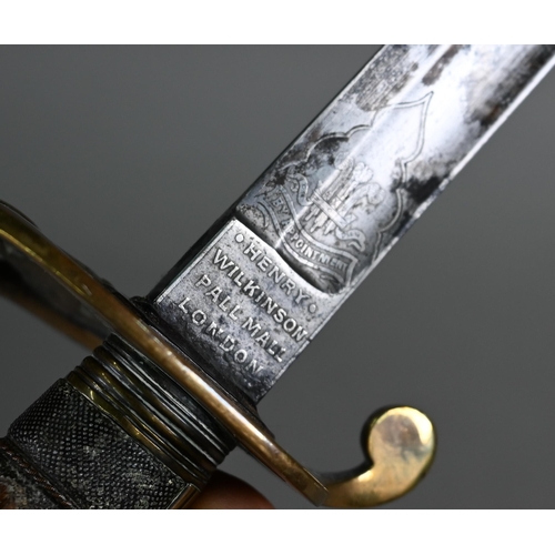 1062 - A Victorian Royal Field Artillery officer's sword by Henry Wilkinson, with 84 cm etched blade and br... 