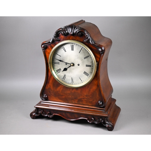 962 - Regency mahogany twin fuse bracket clock, the 8-day twin fusee movement striking the hours on a bell... 