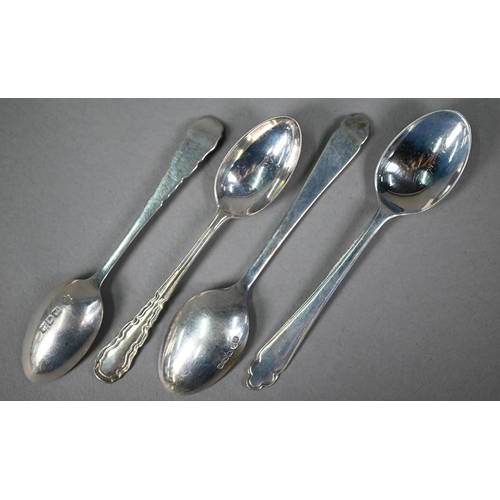 186 - A set of six Victorian silver coffee spoons with figural finials, London import 1894, cased, to/w tw... 