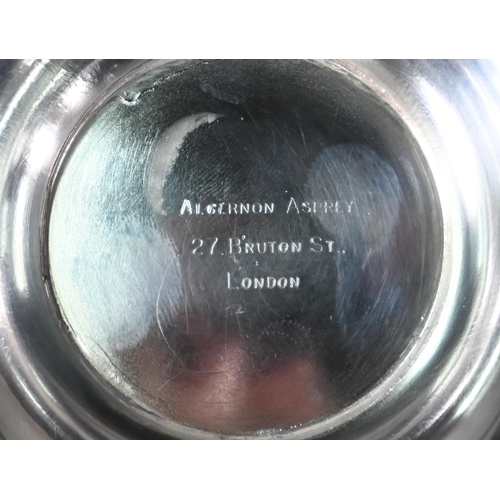 197 - Algernon Asprey 'Year of the Rose' bowl with applied floral emblem, inscribed beneath, London 1980, ... 