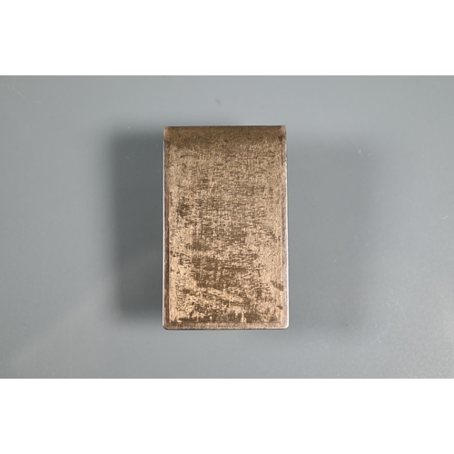 278 - A 9ct yellow gold money clip with etched decoration, London 1968, Sampson Mordan & Co, approx 18... 