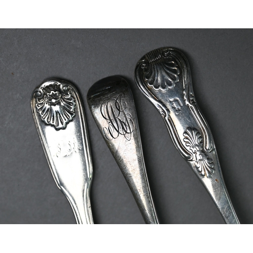 34A - A set of six silver old English pattern soup spoons, Viners, Sheffield 1931, 15.7oz