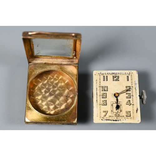 442 - A 1930s 9ct gent's wristwatch, Swiss movement, 16g all-in