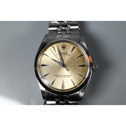 449 - A Rolex Oyster Perpetual Chronometer gents wrist watch, model 6564, circa 1950's, stainless steel wi... 
