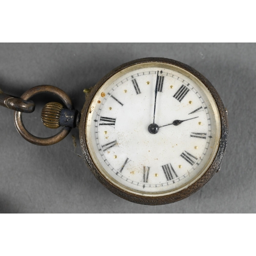 461 - A Victorian silver pocket watch with Longines Baume keywind movement, London 1884, to/w a silver hun... 