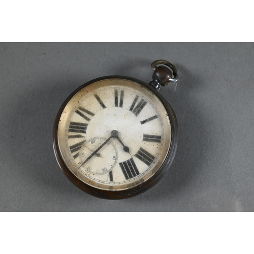 461 - A Victorian silver pocket watch with Longines Baume keywind movement, London 1884, to/w a silver hun... 