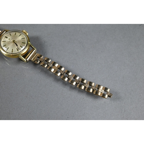 462 - Two lady's 9ct gold wristwatches with bracelet straps, Tissot and Vertex, 32.9g all in