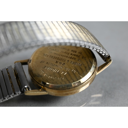 463 - A gentleman's 9ct gold wristwatch by J W Benson of London, with Swiss 25-jewel automatic movement (c... 