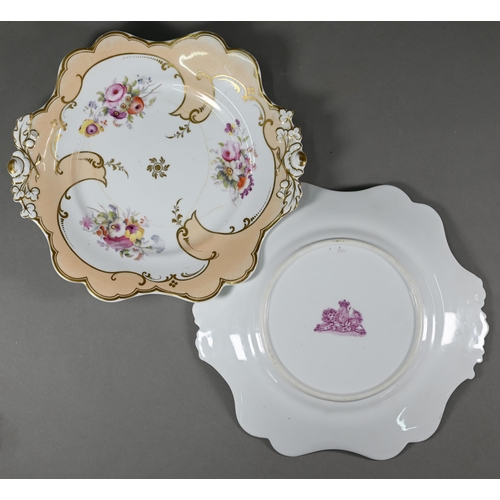 629 - An early Victorian bone china tea service in the manner of Ridgway, painted and printed with sprays ... 