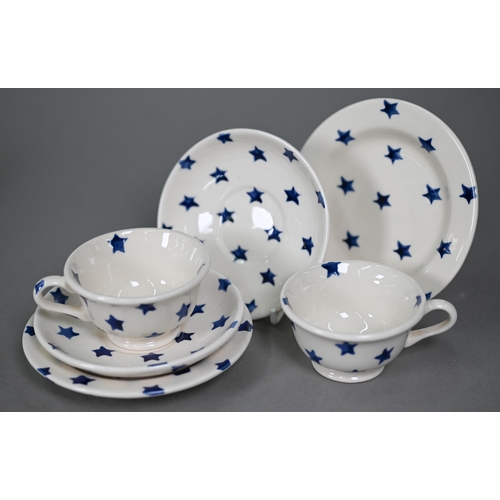 655 - An Emma Bridgewater child's tea-for-two service, decorated with blue stars