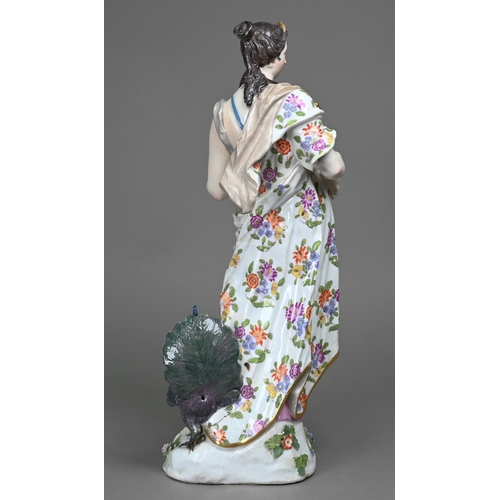 668 - An 18th century porcelain (possibly Bow) allegorical figure of a classical female with sceptre and o... 