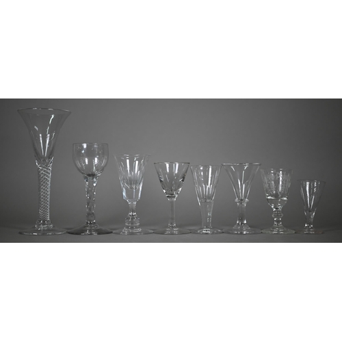 699 - Various early 19th century and later drinking glasses and a ribbed glass bowl (box)