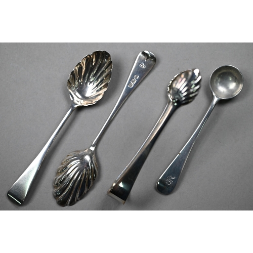 98 - A late Victorian cased set of six coffee spoons and tongs, with shell bowls, Wakely & Wheeler, L... 