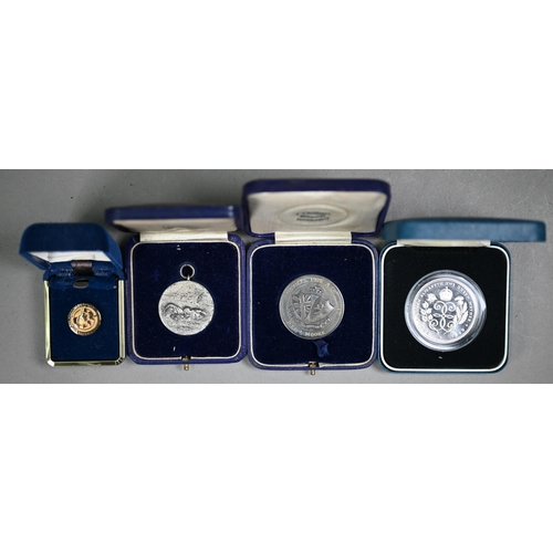 1045 - Various silver and other sports medallions, military badges, buttons, Metropolitan Police notebook b... 