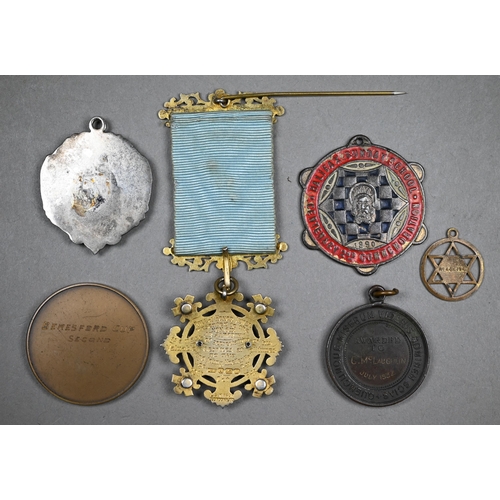 1065 - A silver gilt Masonic jewel - King John and Kneller Hall Lodge 1948 to/w a silver West Smithfield Lo... 