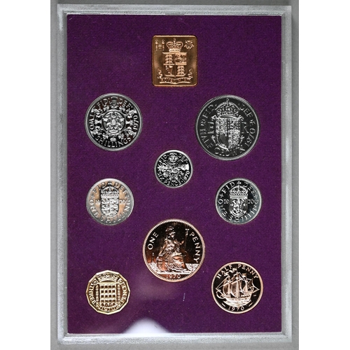 1078 - Ten Royal Mint proof Coinage of Great Britain sets (pre-decimal)