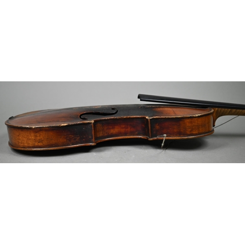 1088 - A 19th century violin with 14