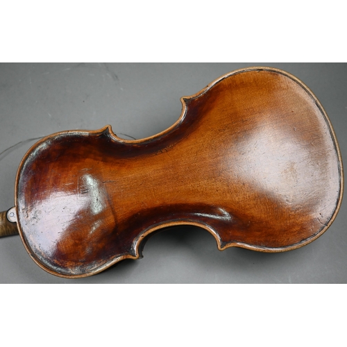 1088 - A 19th century violin with 14