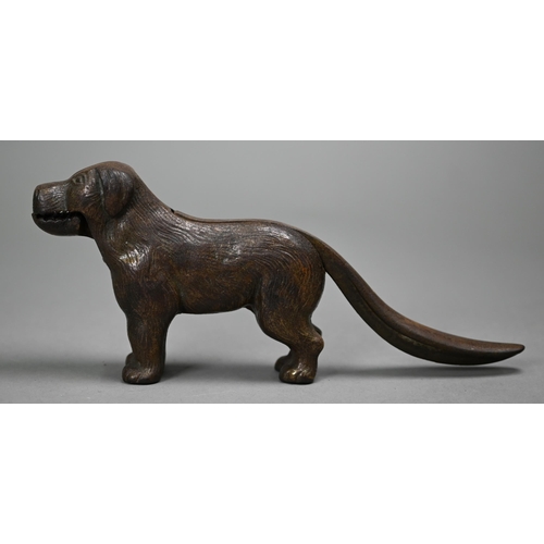 1144 - A cast iron novelty 'dog' nutcracker, 23 cm long