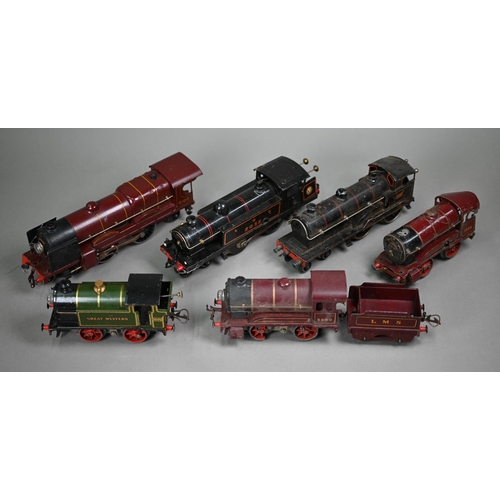 1163 - Five Hornby 0 gauge triple-track steam locomotives, to/w a quantity of rolling stock - some boxed - ... 