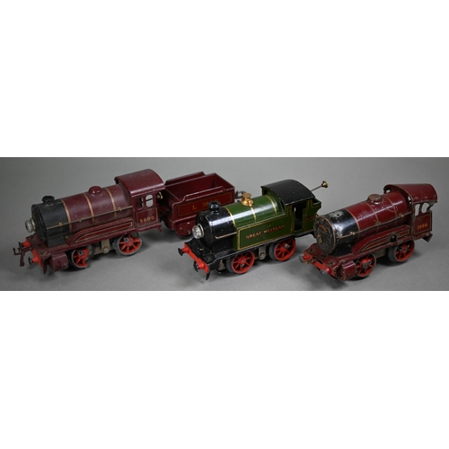 1163 - Five Hornby 0 gauge triple-track steam locomotives, to/w a quantity of rolling stock - some boxed - ... 