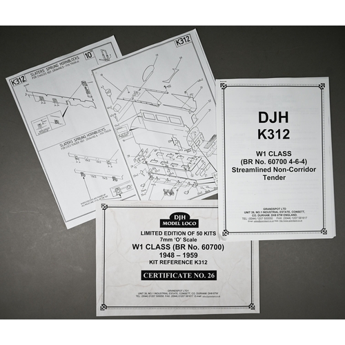 1189 - A DJH Mode Loco Ltd ed kit- W1 Class (BR no 60700) 1948-59, boxed with certificate