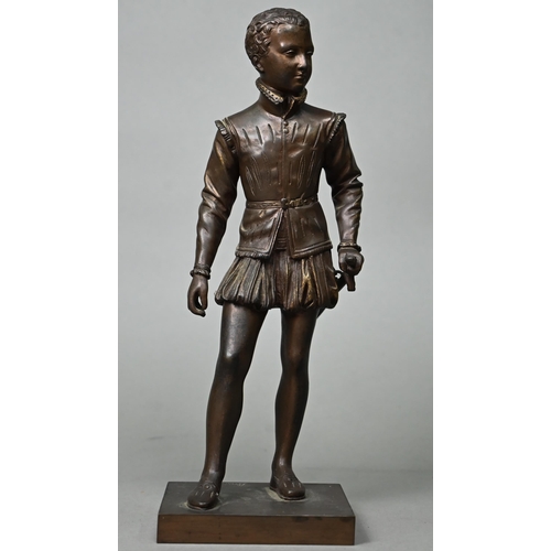 1253 - After Francois Joseph Bosio - 'Henry IV Enfant', figure of a boy in 16th century costume, signed, 25... 