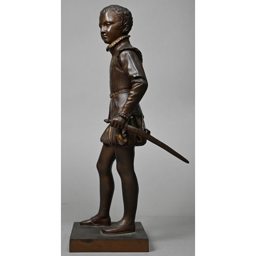 1253 - After Francois Joseph Bosio - 'Henry IV Enfant', figure of a boy in 16th century costume, signed, 25... 