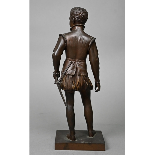 1253 - After Francois Joseph Bosio - 'Henry IV Enfant', figure of a boy in 16th century costume, signed, 25... 