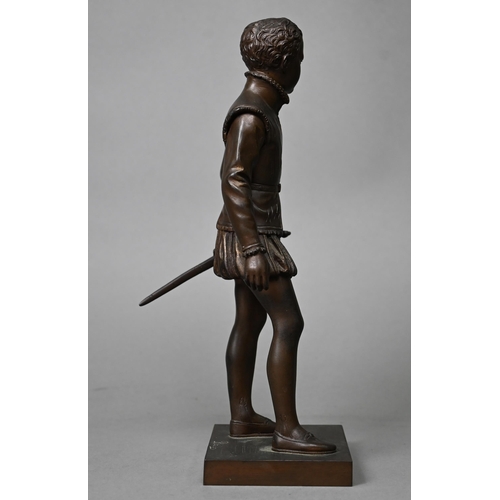 1253 - After Francois Joseph Bosio - 'Henry IV Enfant', figure of a boy in 16th century costume, signed, 25... 