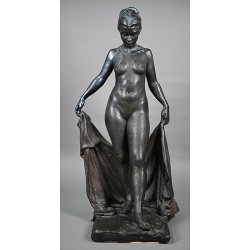 1267 - Walter Awlson (b. 1949, Scottish), a large bronzed terracotta female nude study, signed and numbered... 