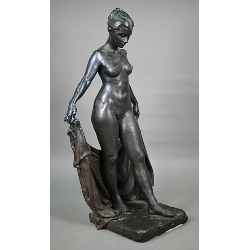 1267 - Walter Awlson (b. 1949, Scottish), a large bronzed terracotta female nude study, signed and numbered... 