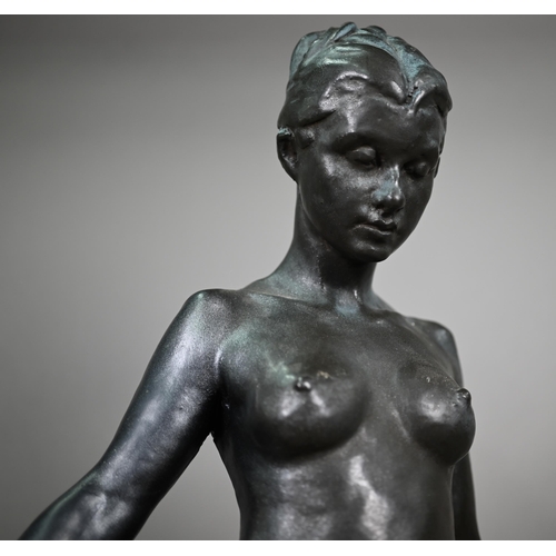 1267 - Walter Awlson (b. 1949, Scottish), a large bronzed terracotta female nude study, signed and numbered... 