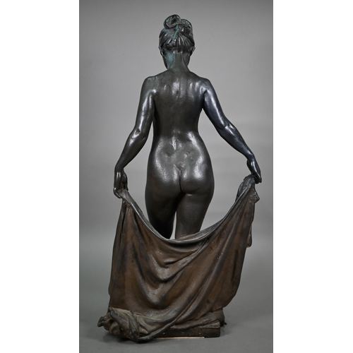 1267 - Walter Awlson (b. 1949, Scottish), a large bronzed terracotta female nude study, signed and numbered... 