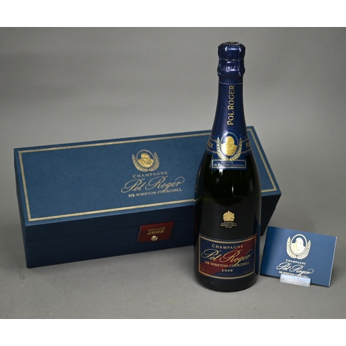 1300 - A bottle of 2008 vintage Pol Roger, Sir Winston Churchill champagne (boxed), no warranty offered as ... 