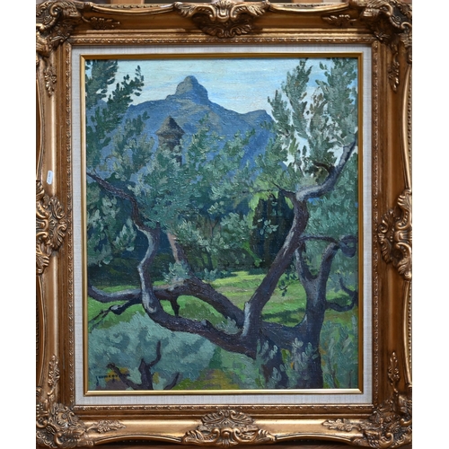 711 - Jaume Guiram (1896-1950) - Tree with rocky outcrop beyond, oil on canvas, signed lower left, 59 x 48... 