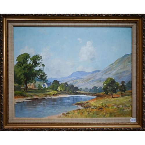731 - William Wilson - 'The River Orchy, Dalmally', oil on board, signed lower right, 34 x 44 cm
