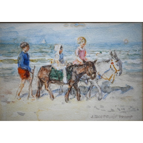 754 - AMENDED ESTIMATE Jan Zoetelief Tromp (1872-1947) - A pair of watercolour sketches of children at the... 