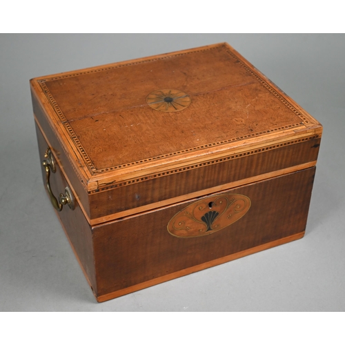 838 - A 19th century boxwood and walnut liqueur bottle case (made up), the interior containing ten near-co... 