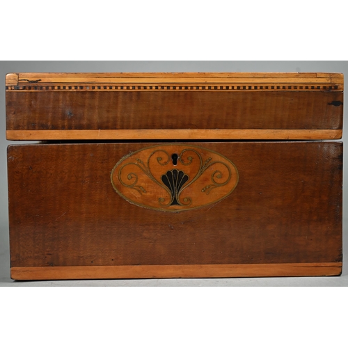 838 - A 19th century boxwood and walnut liqueur bottle case (made up), the interior containing ten near-co... 