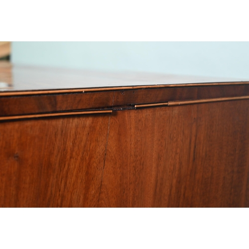 875 - A Victorian mahogany chest of three shallow drawers over two short and three long graduated drawers,... 