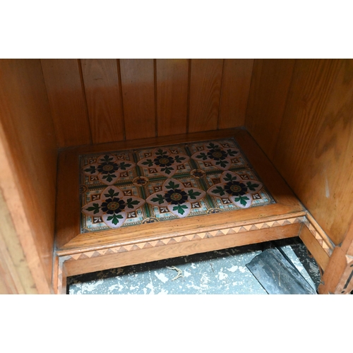 910 - A close matched Arts & Crafts Gothic Reform inlaid Ash four part bedroom suite in the manner of ... 