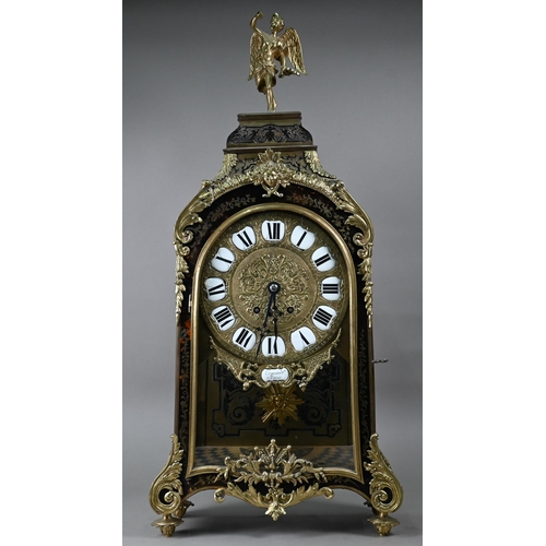 963 - Coquerel, Paris, an 18th century style French 'Boulle' bracket clock the 8-day movement with gilt di... 