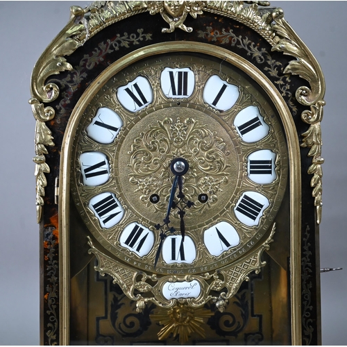 963 - Coquerel, Paris, an 18th century style French 'Boulle' bracket clock the 8-day movement with gilt di... 