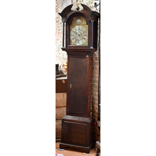 964 - John Day, Wakefield (1729-1810), an 18th century oak 30hr longcase clock, the engraved silvered dial... 