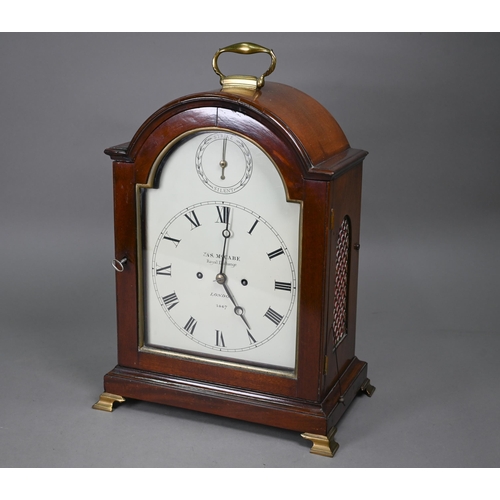 965 - James McCabe, Royal Exchange, London, No.1467, a George III mahogany bracket clock, the 8-day twin f... 