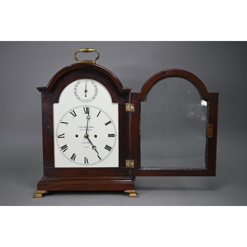 965 - James McCabe, Royal Exchange, London, No.1467, a George III mahogany bracket clock, the 8-day twin f... 
