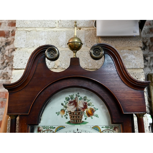 972 - James Anderson, Westhaven, a 19th century eight day figured mahogany longcase clock, enamel arched d... 