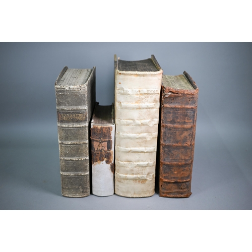 986 - Three German language lectern Bibles - 1693, 1696 and 1763, all with restored leather bindings to/w ... 