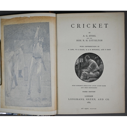 991 - Steel A G & Lyttelton, Hon RG - 'Cricket', 3rd, Badminton Library edition, London; Longman's, Gr... 